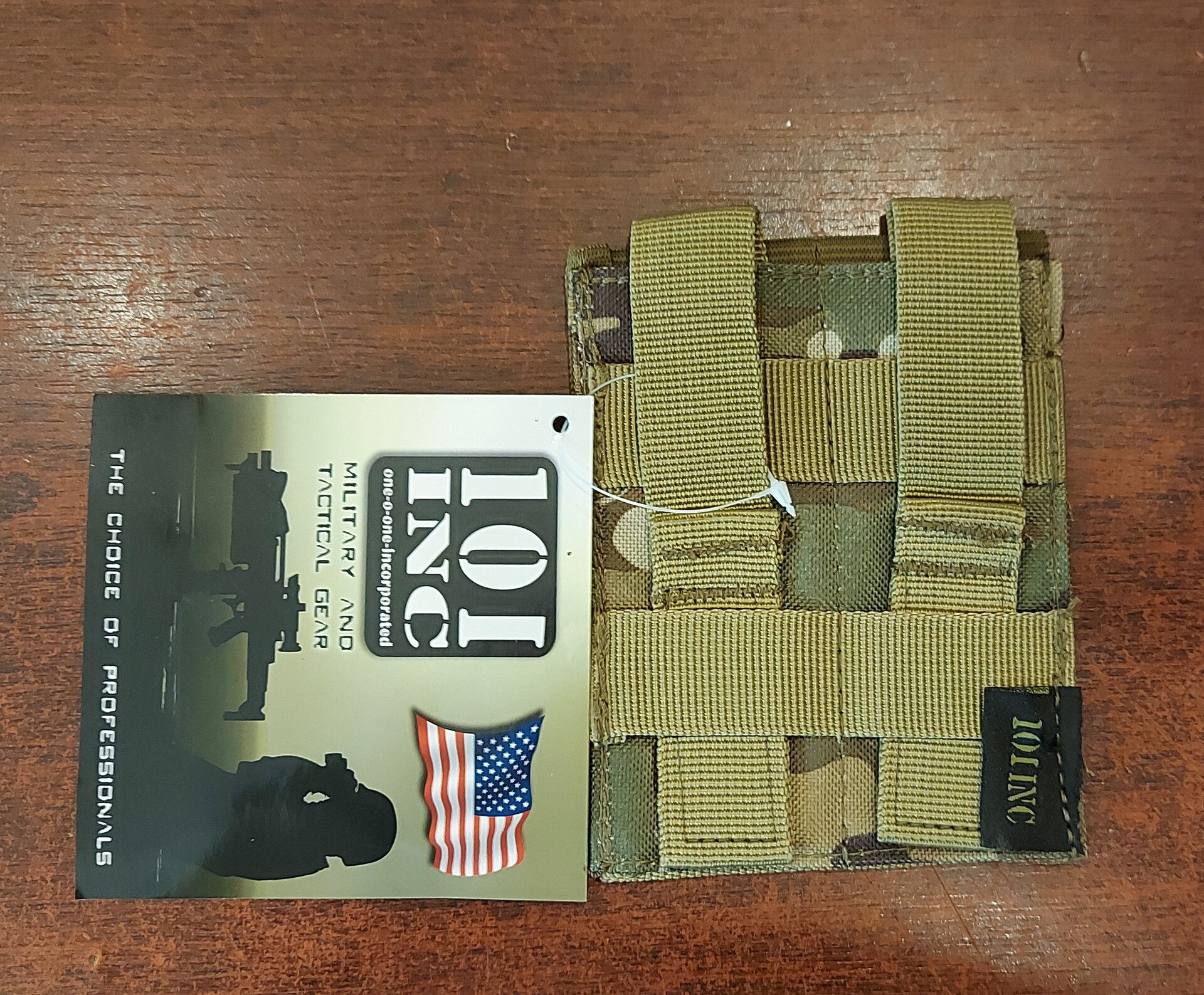 101 Inc. - Elastyczna podwójna ładownica na magazynki pistoletowe - Multicam