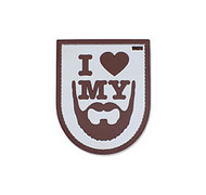 101 Inc. - Naszywka 3D - I Love My Beard - Piaskowy