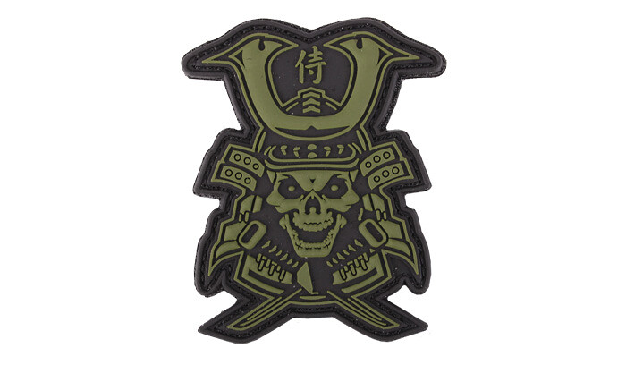 101 Inc. - Naszywka 3D - Samurai Skull - Zielony