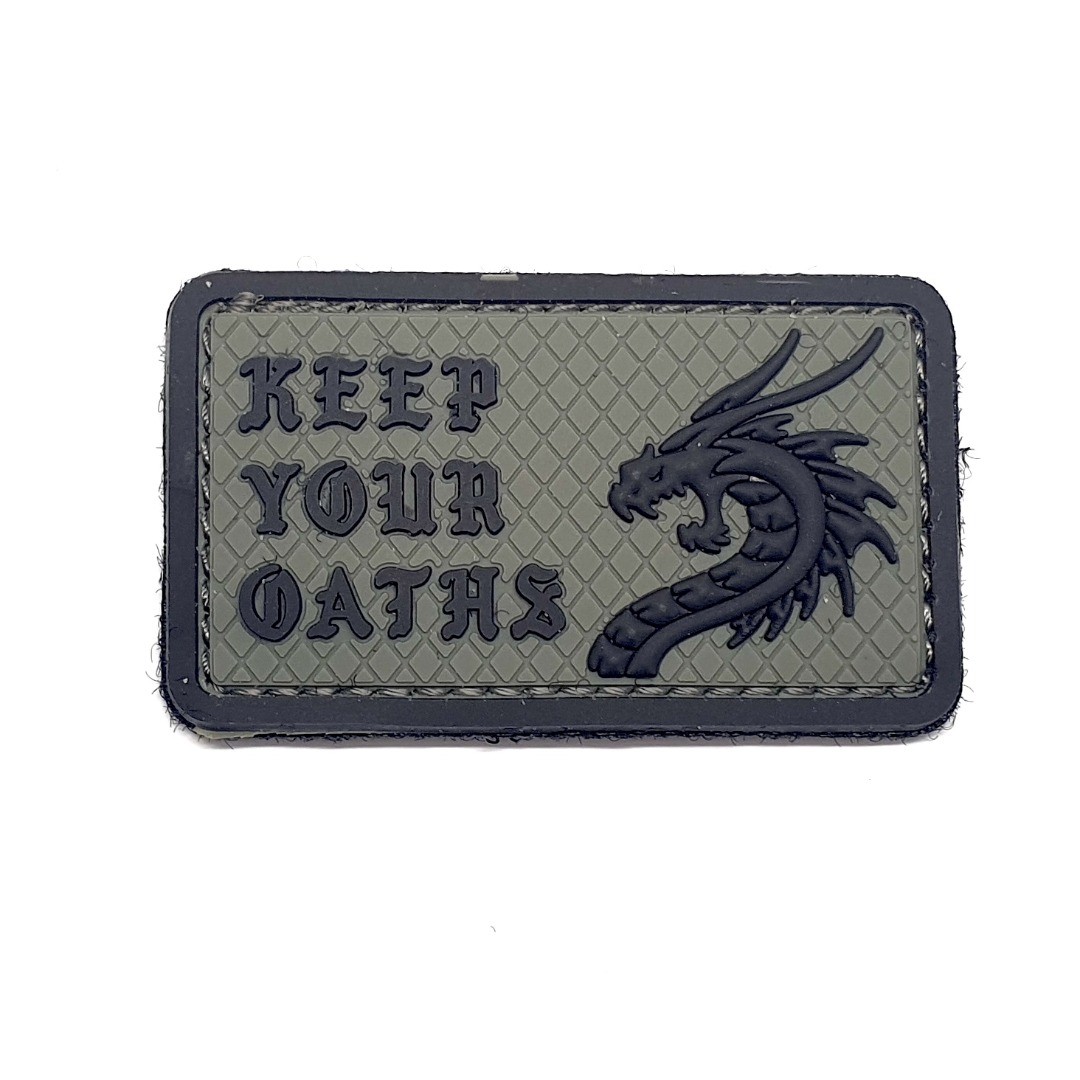 4tac - Naszywka Keep Your Oaths dragon - Szara