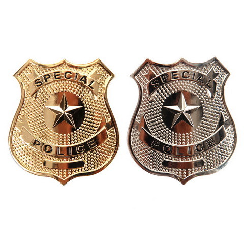 Emblemat metalowy SPECIAL POLICE - srebrny 
