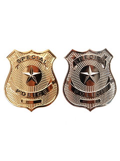 Emblemat metalowy SPECIAL POLICE - złoty 