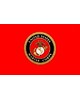 Flaga Emblemat USMC - 3(Mały) - (90x150) - Czerwony