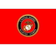 Flaga Emblemat USMC - 4(Duży) - (90x150) - Czerwony