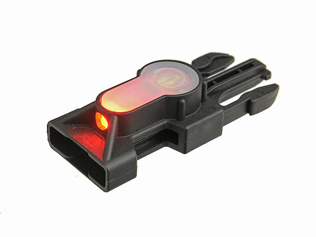 FMA - Kompaktowy marker LED z klamrą - Czarny - Fioletowe światło
