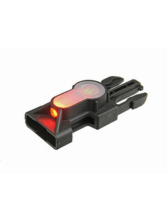 FMA - Kompaktowy marker LED z klamrą - Czarny - Fioletowe światło