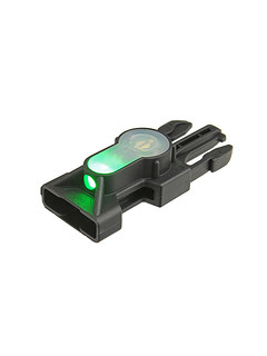 FMA - Kompaktowy marker LED z klamrą - Czarny - Zielone światło