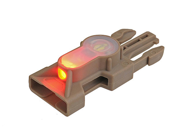 FMA - Kompaktowy marker LED z klamrą - Dark Earth - Fioletowe światło