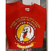 Hanes - Koszulka męska USMC (OOH-RAH) - Czerwona - L