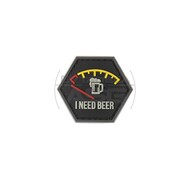 JTG - Naszywka 3D I need Beer - Czarna/Czerwona