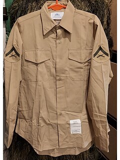 Koszula wojskowa z długim ękawem USMC (LANCE CORPORAL) - Khaki (14x34)