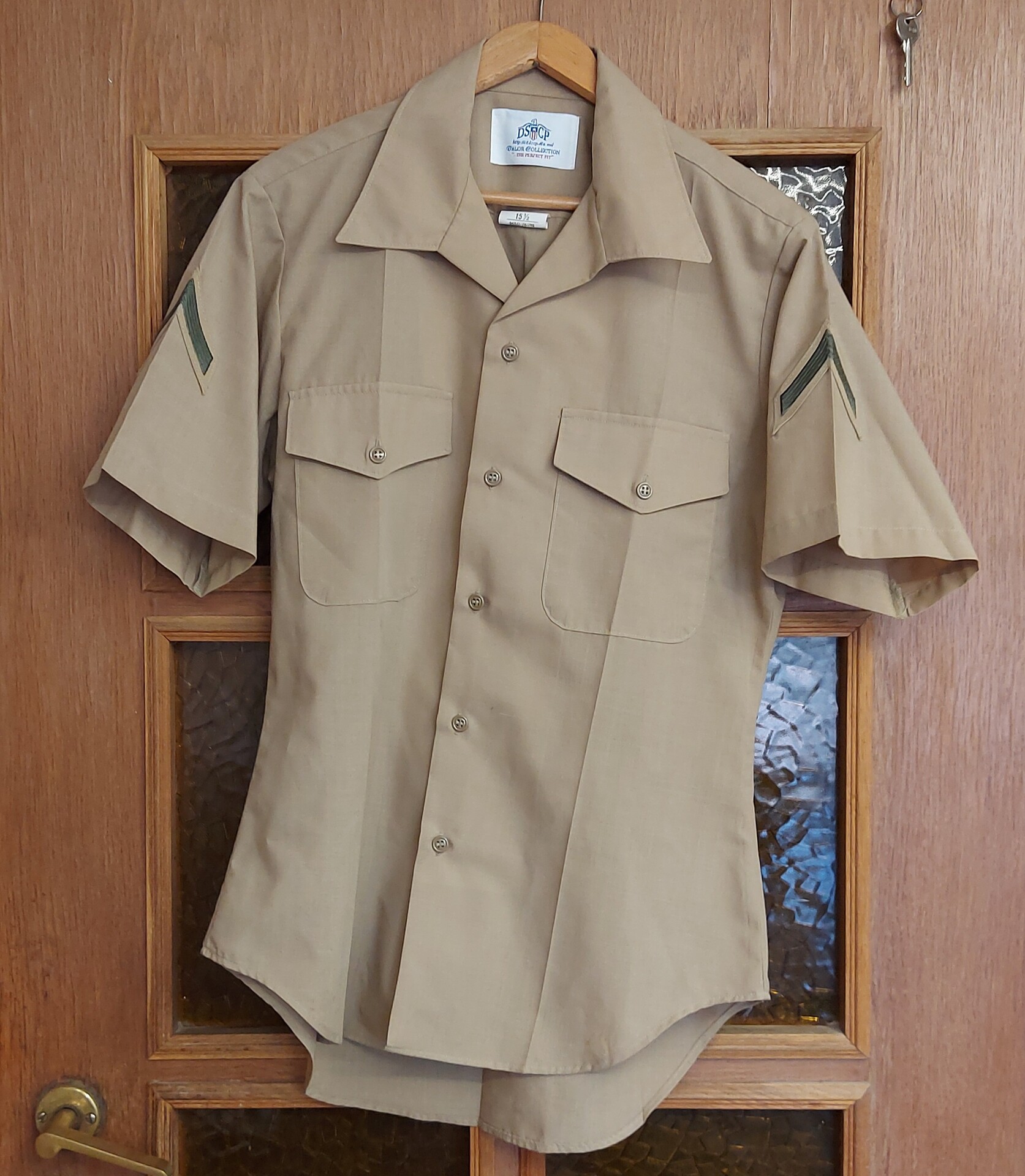 Koszula z krótki rękawem USMC (PRIVATE FIRST CLASS) - Khaki - 14 1/2