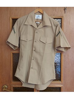 Koszula z krótki rękawem USMC (PRIVATE FIRST CLASS) - Khaki - 15 1/2