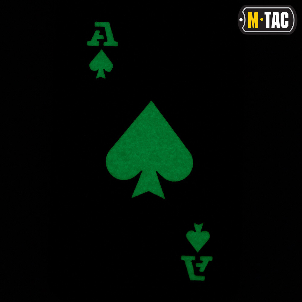 M-Tac - Naszywka Ace of Spades - ranger green/świecący
