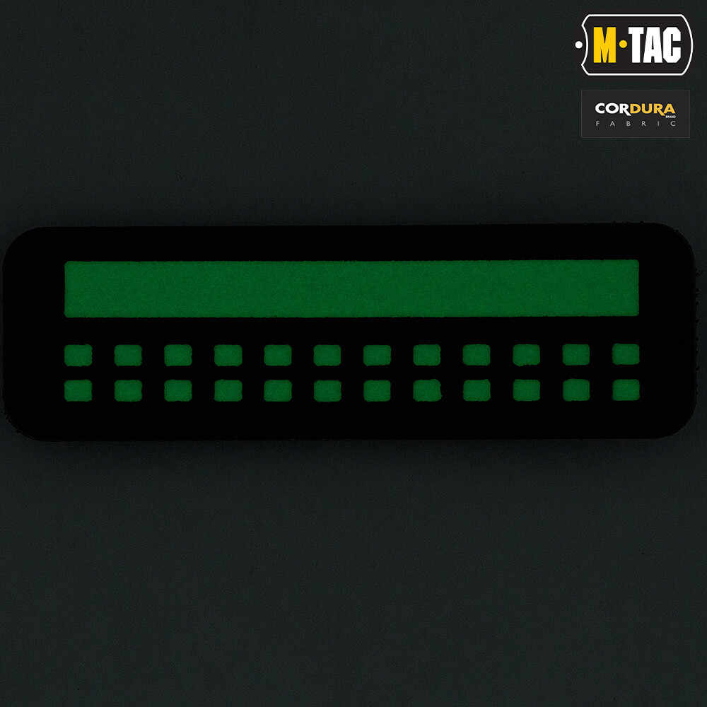 M-Tac - Naszywka flaga 25x80 - czarny/świecąca