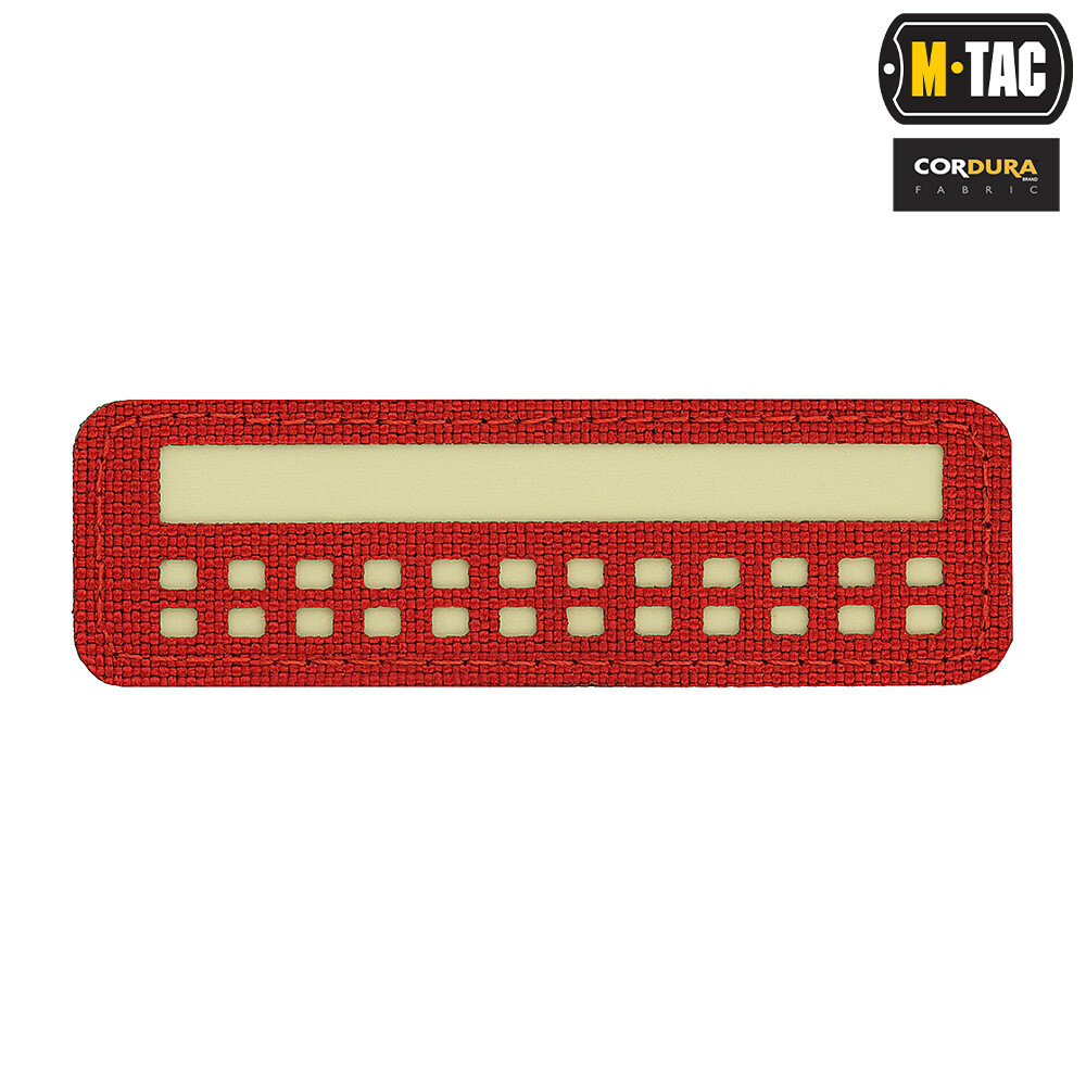 M-Tac - Naszywka flaga 25x80 - czerwony/świecąca