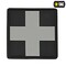 M-Tac - Naszywka Medic Cross PVC - black/grey