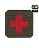 M-Tac - Naszywka Medic Cross - ranger green/czerwony