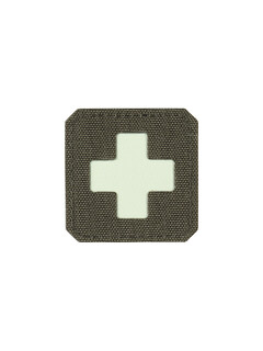 M-Tac - Naszywka Medic Cross - ranger green/świecący