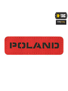 M-Tac - Naszywka Poland 25x80 - czerwony/czarny
