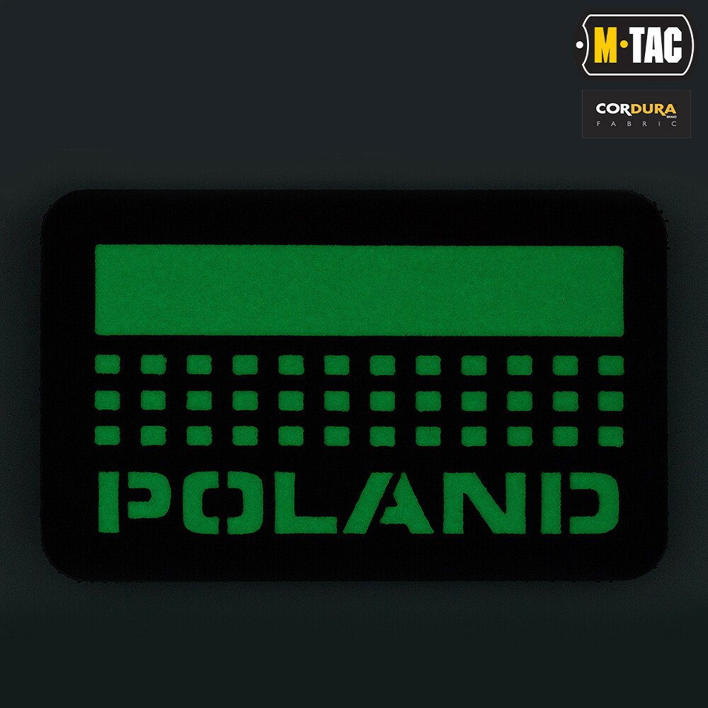 M-Tac - Naszywka Poland 50x80 - czerwony/świecący