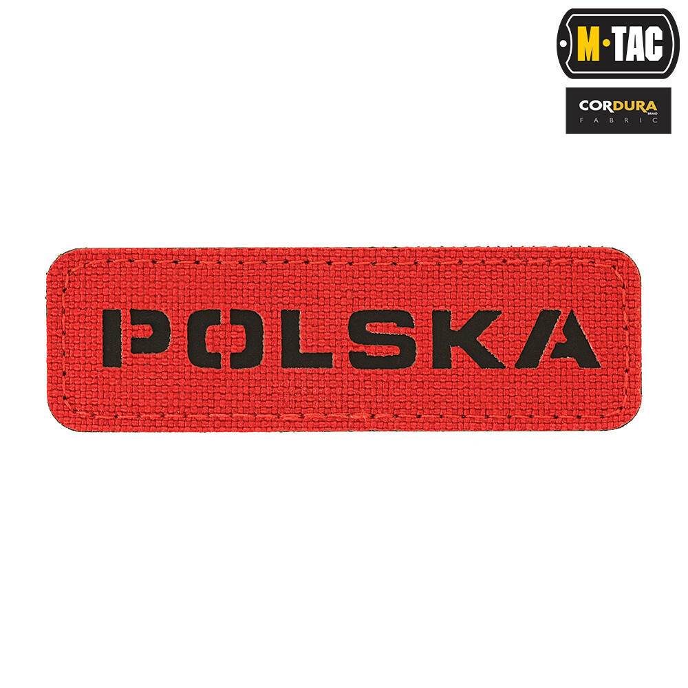 M-Tac - Naszywka Polska 25x80 - czerwono/czarna