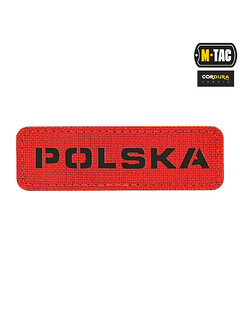 M-Tac - Naszywka Polska 25x80 - czerwono/czarna