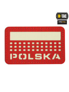 M-Tac - Naszywka Polska 50x80 - czerwony/świecący