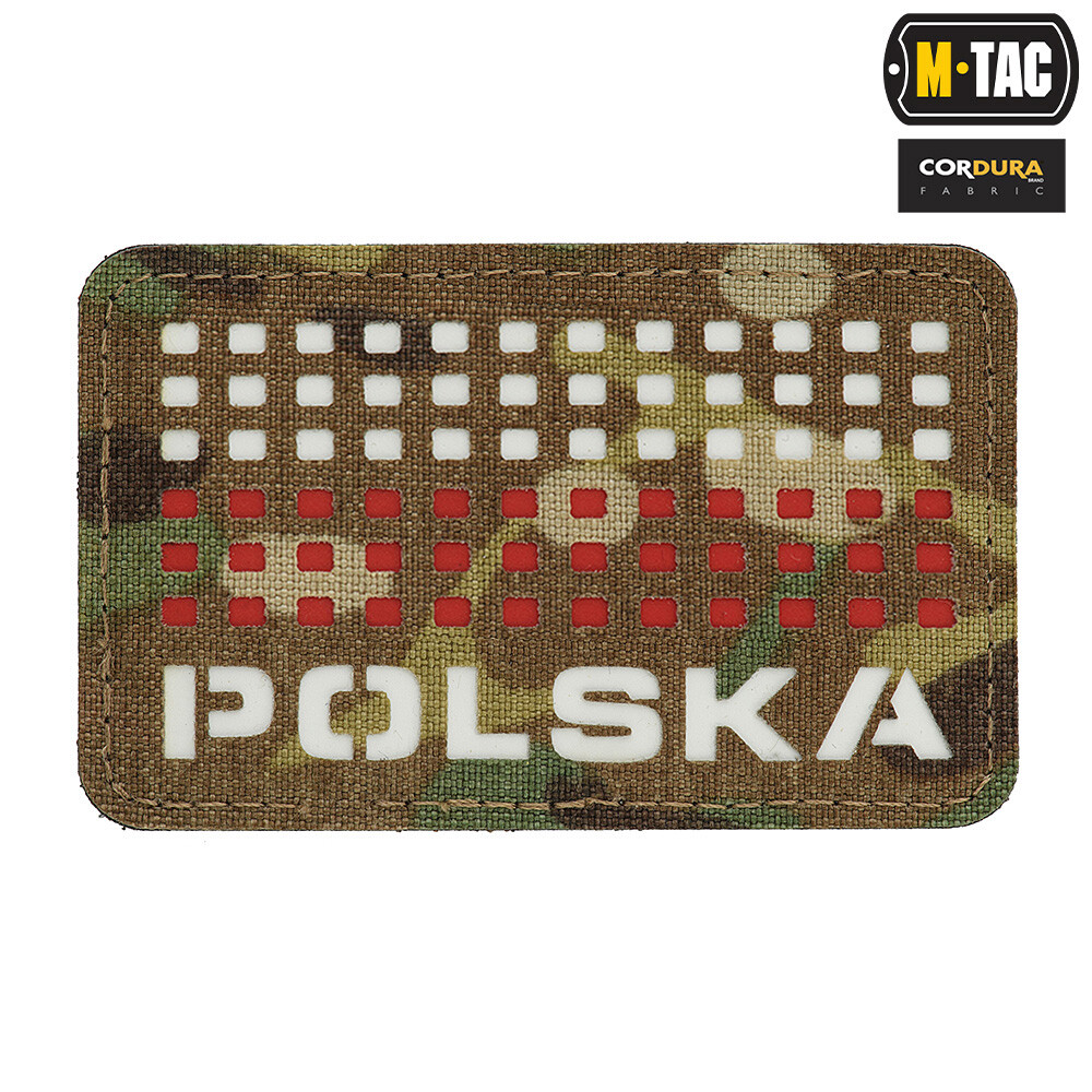 M-Tac - Naszywka Polska 50x80 - multicam/biały/czerwony