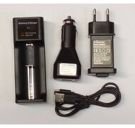 Mactronic - Uniwersalna ładowarka do akumulatorów 18650 230V/12V - USB-C