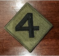 Naszywka 4-tej Dywizji USMC - Zielona - Bez rzepu