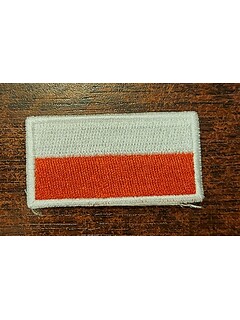 Naszywka na beret Polska (Kolor) - Biało/Czerwona