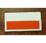 Naszywka na beret Polska (Kolor) - Biało/Czerwona - Rzep