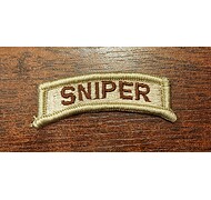 Naszywka - Napis Sniper - Beżowy - Bez rzepu