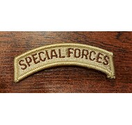Naszywka - Napis (Special Forces) - Beżowy 1 - Bez rzepu