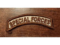 Naszywka - Napis (Special Forces) - Beżowy 2 - Bez rzepu