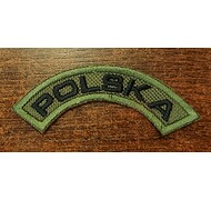Naszywka - Polska (Napis) - Zielona - Bez Rzepu
