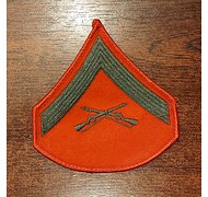 Naszywka - Szewron Lance Corporal (2szt.) - Zielony/Czerwony - Bez rzepu