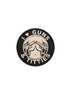 Naszywka velcro GUNS & TITTIES PVC 2 [8FIELDS]