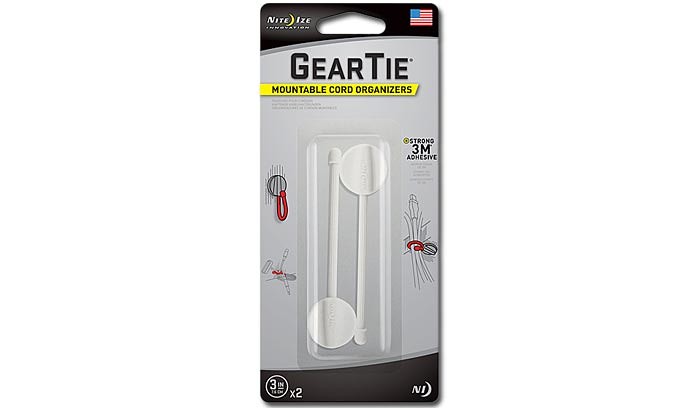 Nite Ize - Gear Tie Mountables 3'' - Biały - 2Pack - GTC3-02-2R7