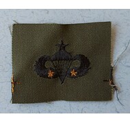 Odznaka haftowana - U.S. ARMY COMBAT PARACHUTIST (2nd Award) - (Senior) - Zielony