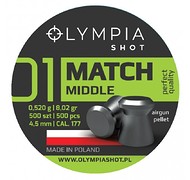OLYMPIA - Śrut MATCH płaski MIDDLE 500szt