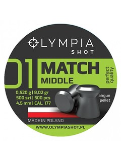 OLYMPIA - Śrut MATCH płaski MIDDLE 500szt