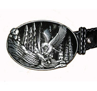 Pasek z klamrą Eagle - czarny Pasek z klamrą Eagle - czarny