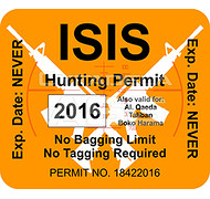 Qrde.pl - Naklejka ISIS Hunting Permit