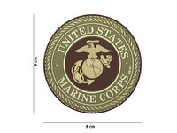 101 Inc. - Naszywka 3D - United States Marine Corps - Brązowa