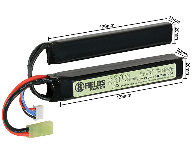 8FIELDS - Akumulator Li-Po 2200mAh 11,1V 20/40C 