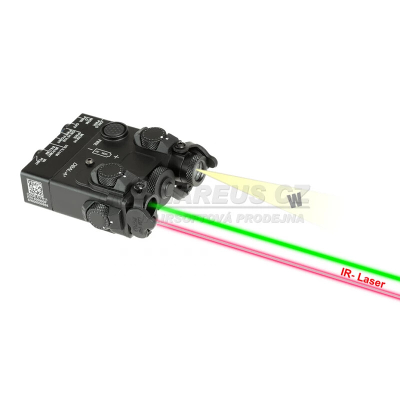 DBAL-A2 Iluminator / Moduł Laserowy Zielony + IR Aluminium - BK