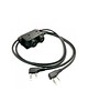 EARMOR - Przycisk PTT M56 DUALCOMM na dwa radia (wtyk Kenwood) - Czarny