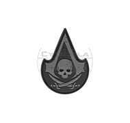 JTG - Naszywka 3D Assassin Skull Rubber Patch - Czarny